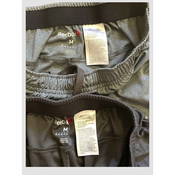 Lot of 2 Mens Reebok CrossFit Speedwick Athletic Shorts Medium Black Gray - Picture 6 of 6